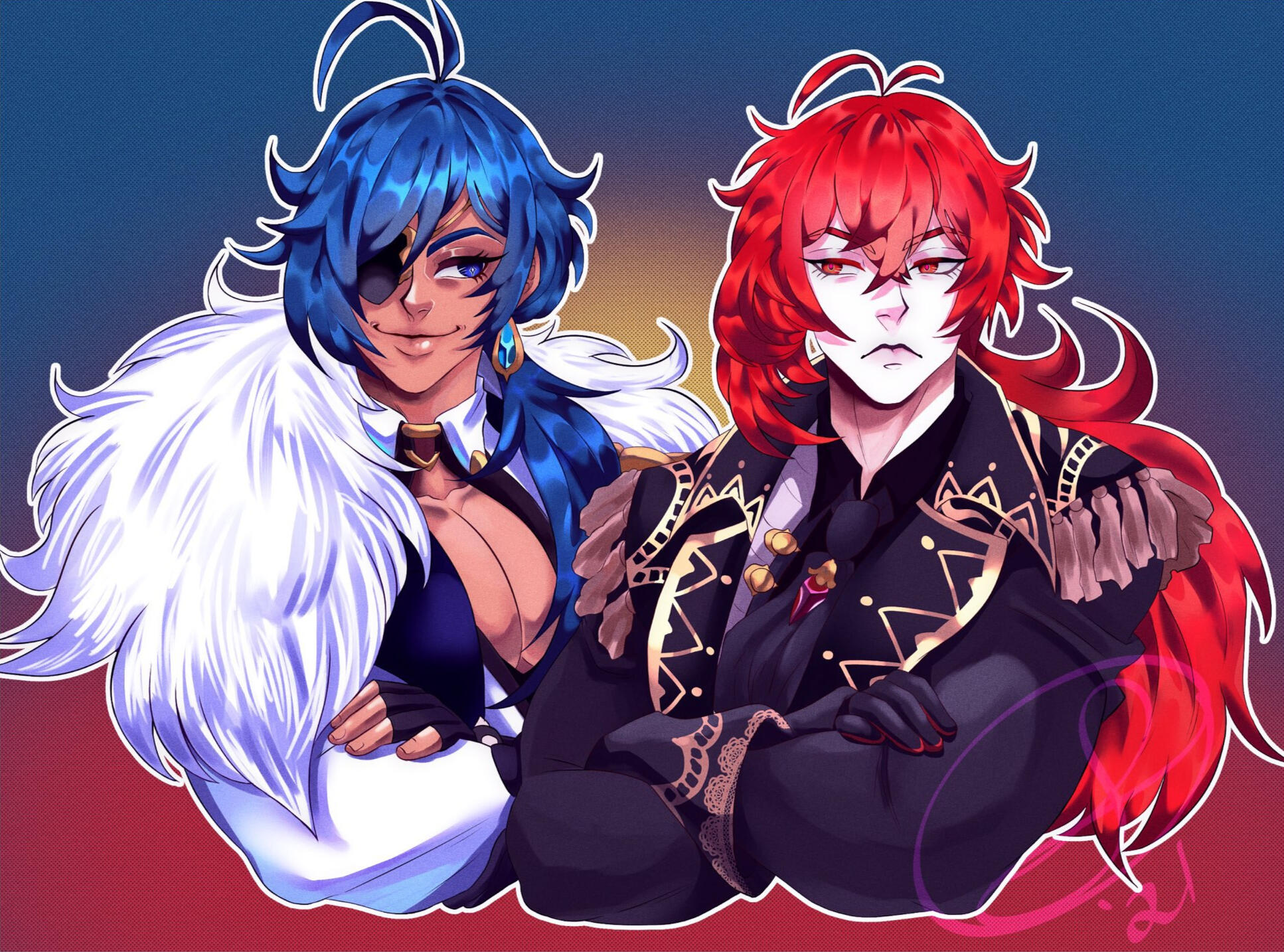 Diluc and Kaeya